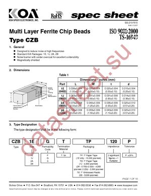 CZB2AGLTE201P datasheet  